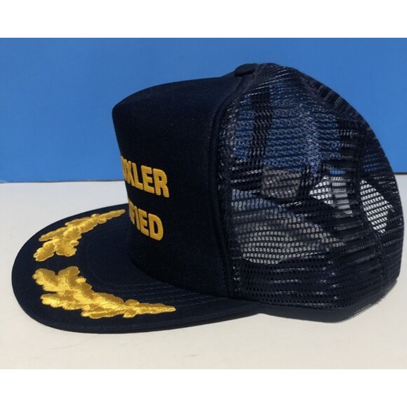 Vintage Troxler Certified Mesh Trucker Hat Gold Leaf Adjustable Snapback USA-NOS - Picture 4 of 5